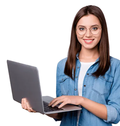girl with laptop
